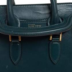 Pre Owned Alexander McQueen Green Leather Mini Heroine Bag