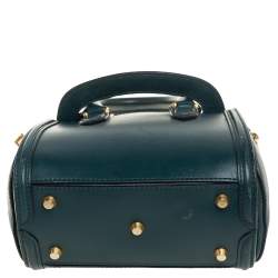 Pre Owned Alexander McQueen Green Leather Mini Heroine Bag