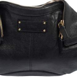 Pre Owned Alexander McQueen Black Leather Medium De Manta Clutch