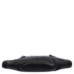 Pre Owned Alexander McQueen Black Leather Medium De Manta Clutch