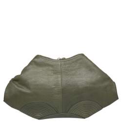 مملوكة مسبقًا حقيبة كلتش ألكسندر ماكوين دي مانتا جلد أخضر