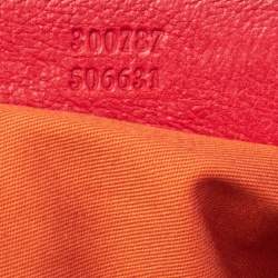 Pre Owned حقيبة كلتش ألكسندر ماكوين دي مانتا جلد برتقالي / أحمر متوسطة