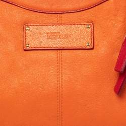 Pre Owned حقيبة كلتش ألكسندر ماكوين دي مانتا جلد برتقالي / أحمر متوسطة