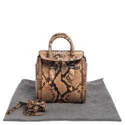 Pre Owned Alexander McQueen Multicolor Python Mini Heroine Bag