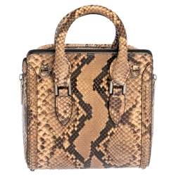Pre Owned Alexander McQueen Multicolor Python Mini Heroine Bag
