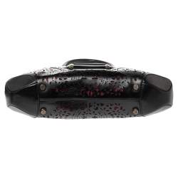 Pre Owned Alexander McQueen Black Laser Cut Leather Satchel