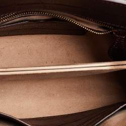 Pre Owned Alexander McQueen Burgundy Croc Embossed Leather Heroine 21 Satchel