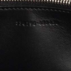 Pre Owned Alexander McQueen Black Leather Skull Continental Wallet On Chain