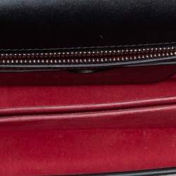 Pre Owned Alexander McQueen Black Patent Leather 4 Ring Flap Shoulder Bag