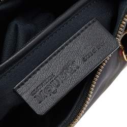 مملوكة مسبقًا Alexander McQueen Black Printed Satin De Manta Clutch