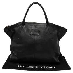 مملوكة مسبقًا حقيبة يد توتس أليكساندر ماكوين دي مانتا جلد أسود كبيرة