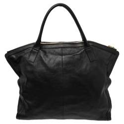 مملوكة مسبقًا حقيبة يد توتس أليكساندر ماكوين دي مانتا جلد أسود كبيرة