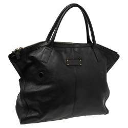 مملوكة مسبقًا حقيبة يد توتس أليكساندر ماكوين دي مانتا جلد أسود كبيرة