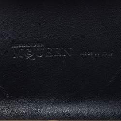 Pre Owned Alexander McQueen Blue Python Knuckle Box Clutch