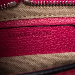 Pre Owned Alexander McQueen Pink Leather Mini Skull Padlock Zip Tote