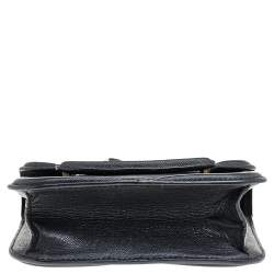 Pre Owned Alexander McQueen Black Leather Mini Heroine Crossbody Bag