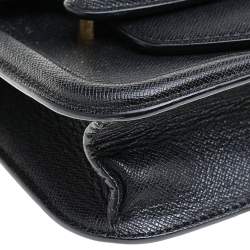 Pre Owned Alexander McQueen Black Leather Mini Heroine Crossbody Bag