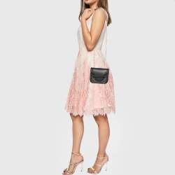 Pre Owned Alexander McQueen Black Leather Mini Heroine Crossbody Bag