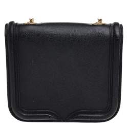 Pre Owned Alexander McQueen Black Leather Mini Heroine Crossbody Bag