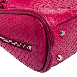 Pre Owned Alexander McQueen Pink Python Mini Heroine Bag
