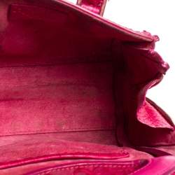 Pre Owned Alexander McQueen Pink Python Mini Heroine Bag