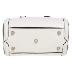 Pre Owned Alexander McQueen White Leather Mini Heroine Bag
