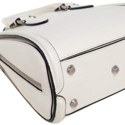 Pre Owned Alexander McQueen White Leather Mini Heroine Bag