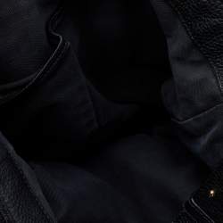 Alexander McQueen Black/Peach Woven Detail Leather Skull Bucket Bag