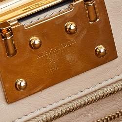 Pre Owned Alexander McQueen Neon Orange Patent Leather Clutch