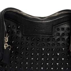 مملوكة مسبقًا Alexander McQueen Black Leather Medium De Manta Studded Clutch