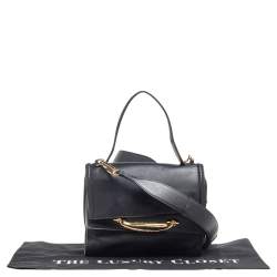 Alexander McQueen Black Leather The Story Top Handle Bag