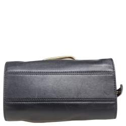 Alexander McQueen Black Leather The Story Top Handle Bag