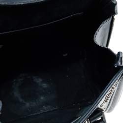 Pre Owned Alexander McQueen Black Leather Mini Studded Heroine Bag