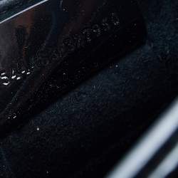 Pre Owned Alexander McQueen Black Patent Leather Mini Heroine Bag