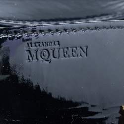 Pre Owned Alexander McQueen Black Patent Leather Mini Heroine Bag