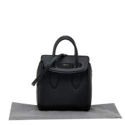 Pre Owned Alexander McQueen Black Leather Small Heroine Shoulder Bag