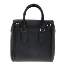 Pre Owned Alexander McQueen Black Leather Small Heroine Shoulder Bag