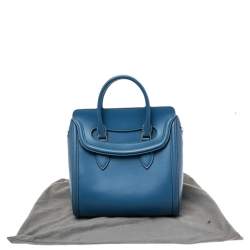 Alexander McQueen Blue Leather Large Heroine Satchel