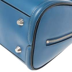 Alexander McQueen Blue Leather Large Heroine Satchel