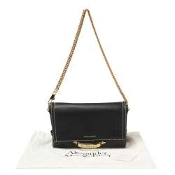 Pre Owned Alexander McQueen Black Leather The Story Shoulder Bag
