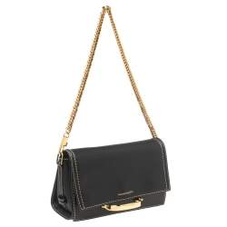 Pre Owned Alexander McQueen Black Leather The Story Shoulder Bag