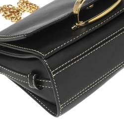 Pre Owned Alexander McQueen Black Leather The Story Shoulder Bag