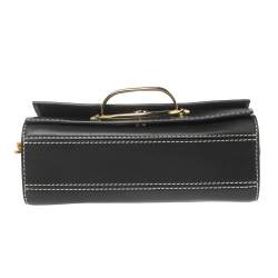 Pre Owned Alexander McQueen Black Leather The Story Shoulder Bag