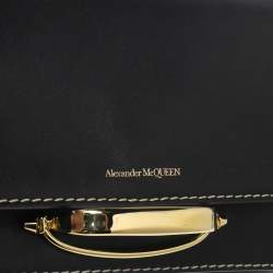 Pre Owned Alexander McQueen Black Leather The Story Shoulder Bag