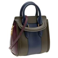 Pre Owned Alexander McQueen Multicolor Leather Mini Heroine Bag