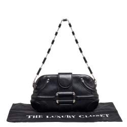Pre Owned Alexander McQueen Black Leather Novak Shoulder Bag