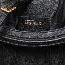 Pre Owned Alexander McQueen Black Leather Mini Heroine Bag