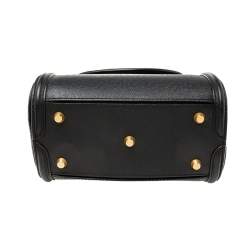 Pre Owned Alexander McQueen Black Leather Mini Heroine Bag