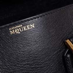 Pre Owned Alexander McQueen Black Leather Small Heroine Satchel