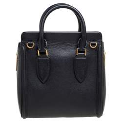 Pre Owned Alexander McQueen Black Leather Small Heroine Satchel